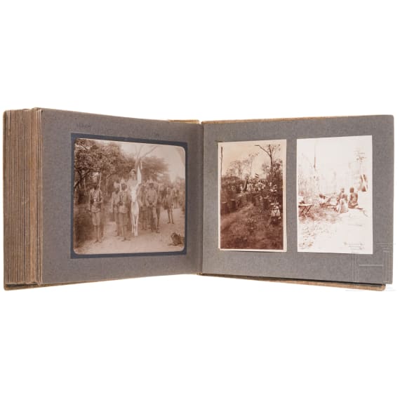 A photo album &lsquo;Deutsch-Ostafrika&rsquo; belonging to a member of the German Schutztruppe