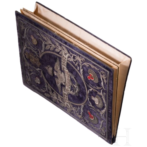 A magnificent document case belonging to the Imperial Navy, dated 1897