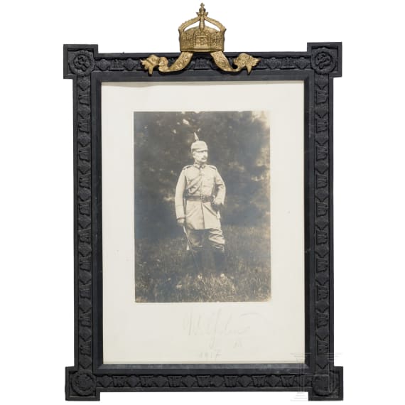 Captain Walter Forstmann - Kaiser Wilhelm II - Gift frame with signed portrait photograph