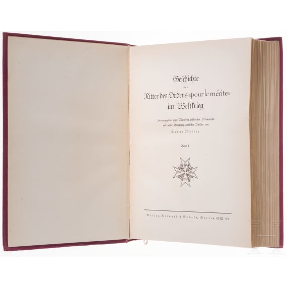 Walter Forstmann - &ldquo;The Knights of the Order of Pour le M&eacute;rite&rdquo; and &ldquo;History of the Knights of the Order of Pour le M&eacute;rite in World War I&rdquo; from his personal library