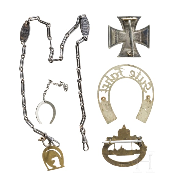 Lieutenant Commander Franz Gr&uuml;nert, commander of U-30 and U-60 &ndash; His personal Submarine Warfare Badge and EK 1