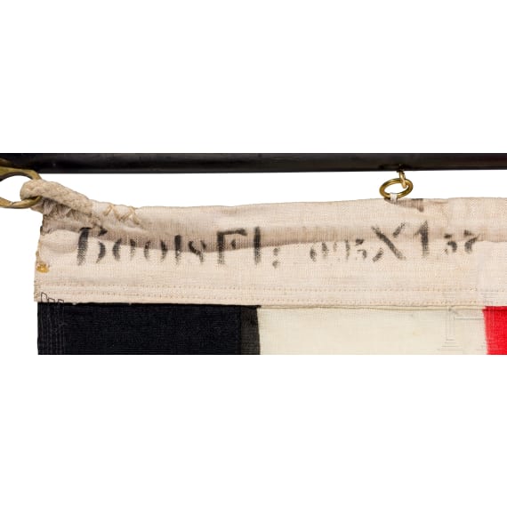A warrior association flag and a silk embroidery, first half of the 20th century