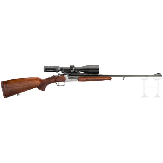 A single-shot rifle Sabatti with Schmidt & Bender scope