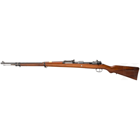 A single-shot rifle converted from a Mauser Mod. Peru 1909