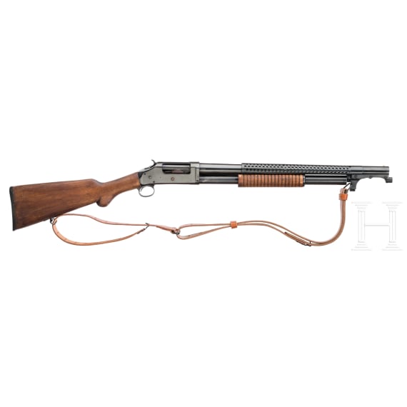 A Norinco 97 pump-action shotgun (replica of Winchester Mod. 1897), with bayonet