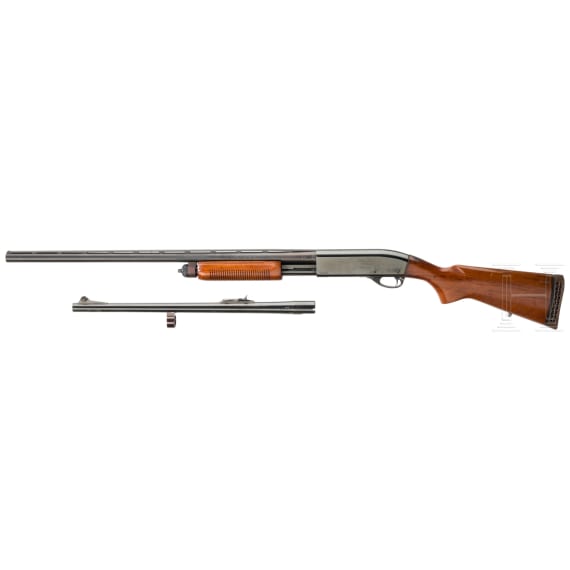 A Remington Mod. 870 Wingmaster, with conversion barrel