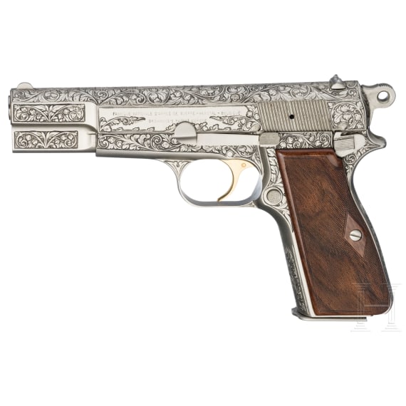 An FN Mod. High-Power Deluxe, stainless, engraved, in box