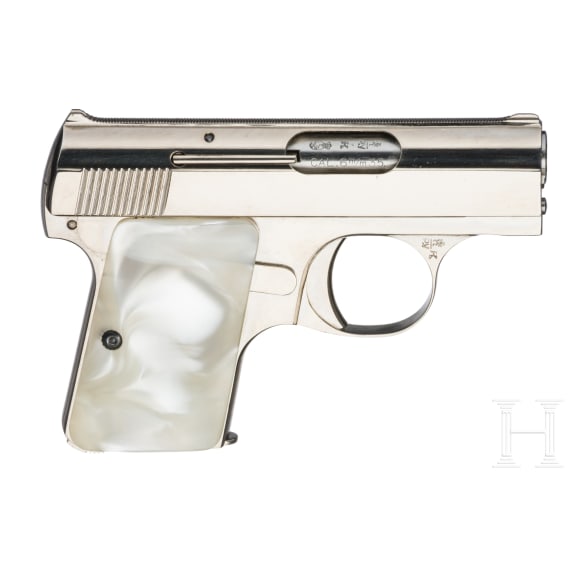 An FN Mod. Baby, nickel-plated, in Box