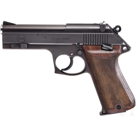 A Korth pistol, SN P096, in box