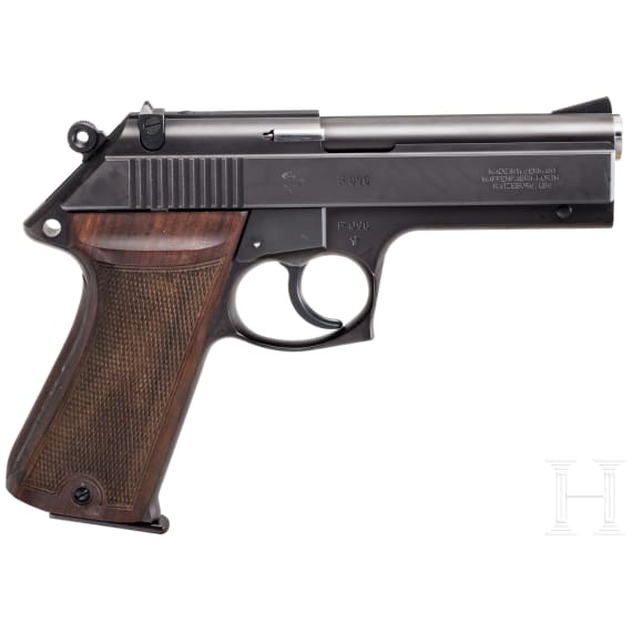 A Korth pistol, SN P096, in box
