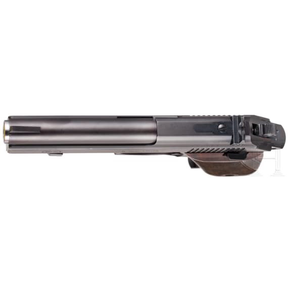 A Korth pistol, SN P096, in box