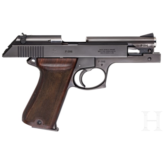 A Korth pistol, SN P096, in box