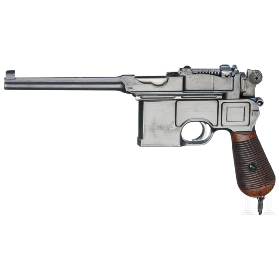 Mauser Mod. C 96 "Conehammer", mit Anschlagkasten, aus dem Besitz des legend&auml;ren Arch&auml;ologen Robert Koldewey