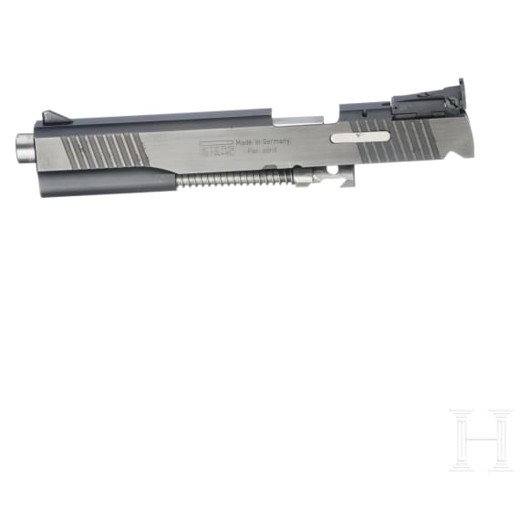 Peters Stahl Sportpistole, 6", .45Auto, mit Wechselsystem 9mmLuger
