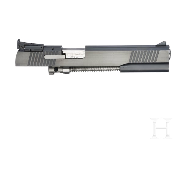 Peters Stahl Sportpistole, 6", .45Auto, mit Wechselsystem 9mmLuger