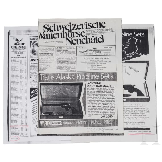 A Colt SAA Trans-Alaska Pipeline Commemorative, in display case