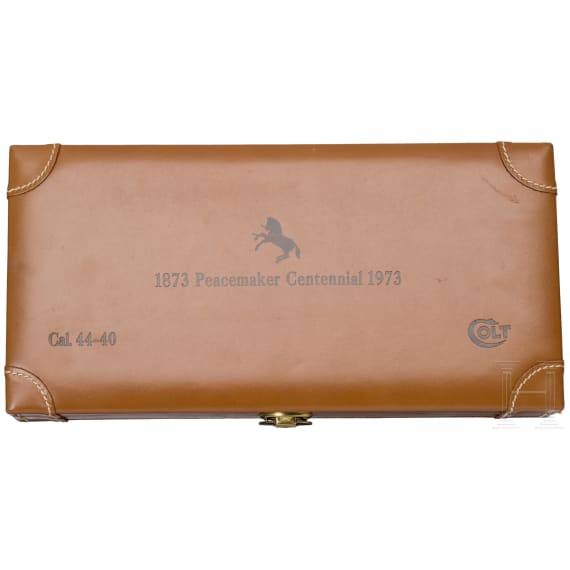 A Colt SAA Frontier Six Shooter Peacemaker Centennial, in leather case