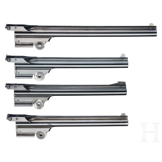 A Smith & Wesson Single Action Third Model (Model of 1891), ca. 1910, with four conversion barrels