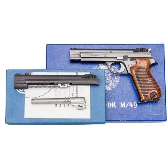 SIG m/49 4mmM20, im Karton, mit Wechsellauf 9 Para und Wechselsystem 7,65mmPara, im Karton