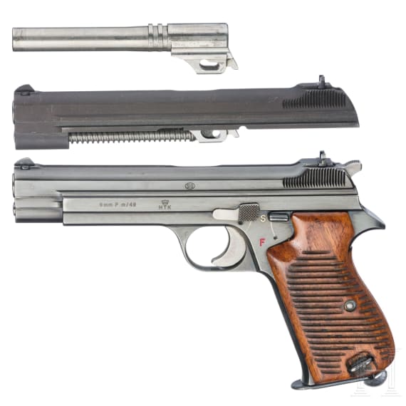 SIG m/49 4mmM20, im Karton, mit Wechsellauf 9 Para und Wechselsystem 7,65mmPara, im Karton