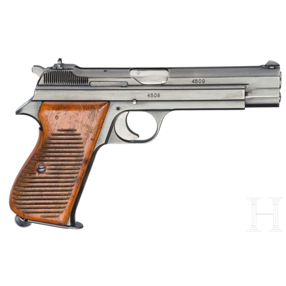 SIG m/49 4mmM20, im Karton, mit Wechsellauf 9 Para und Wechselsystem 7,65mmPara, im Karton