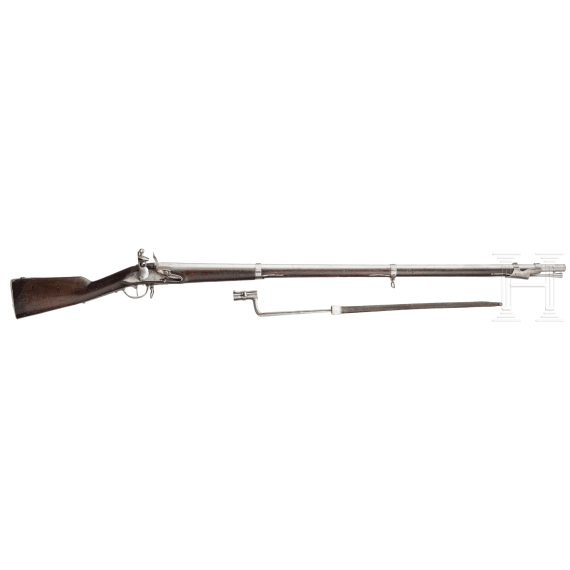 Steinschloss-Infanteriegewehr M 1777 an 9 mit Bajonett