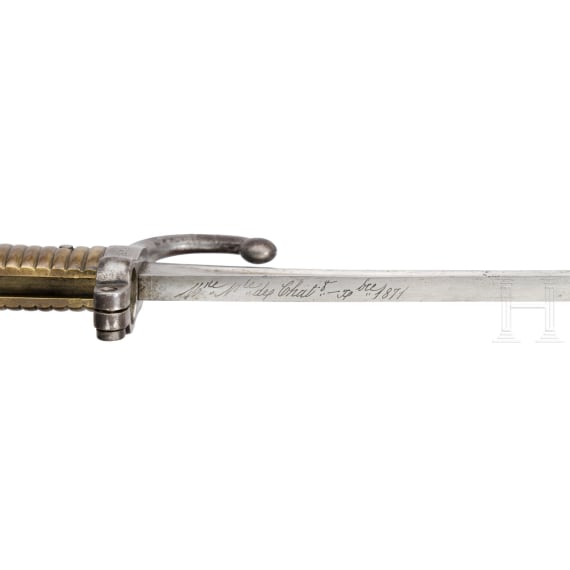 Chassepot-Infanteriegewehr M'le 1866, Chatellerault, mit Bajonett, 1872