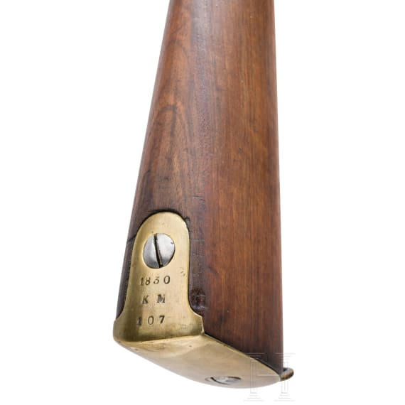 Aptierter Mar&eacute;chauss&eacute;e-Perkussionskarabiner M 1825, mit umklappbarem Bajonett
