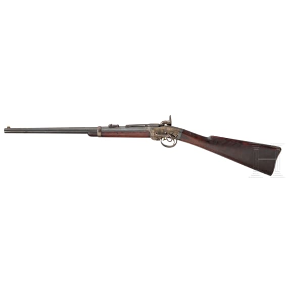 A Smith percussion carbine, Mass. Arms Co. in Chicopee, ca. 1857