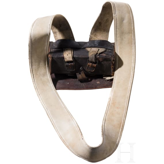 A French cartridge pouch, Bourbon restoration period