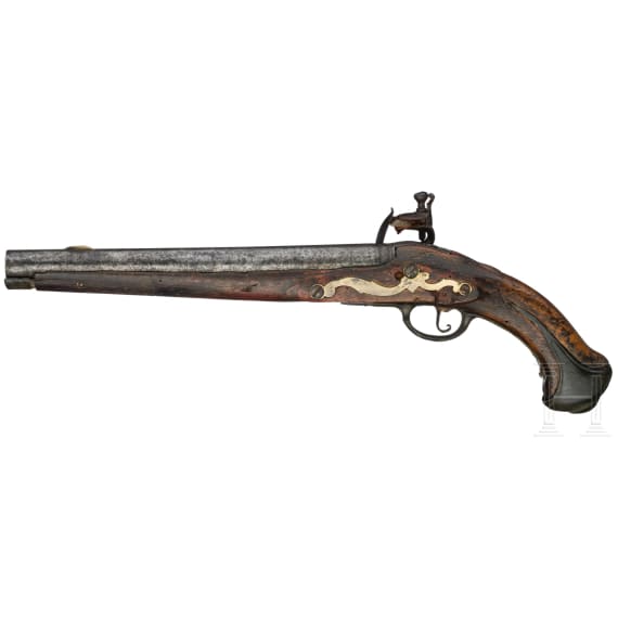 A flintlock pistol, circa 1745