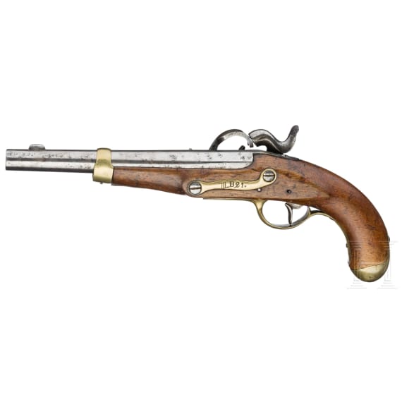 A percussion cavalry pistol, circa 1847