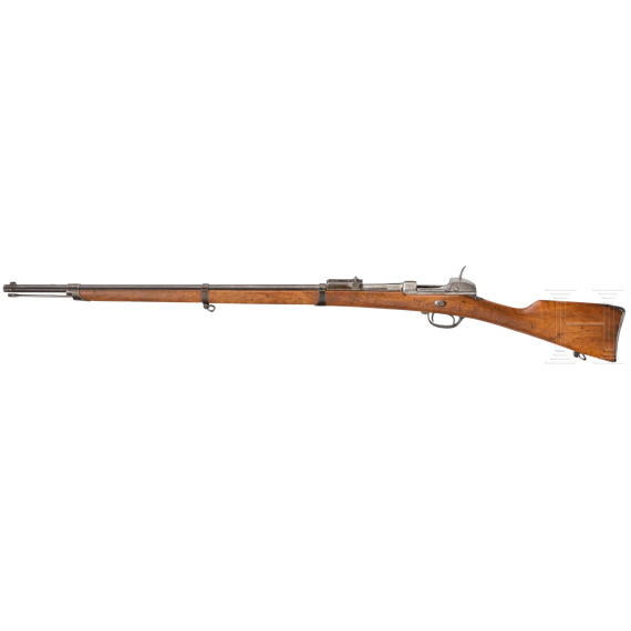 A Mod. 1869 Werder System single-loading rifle by Amberg, modified