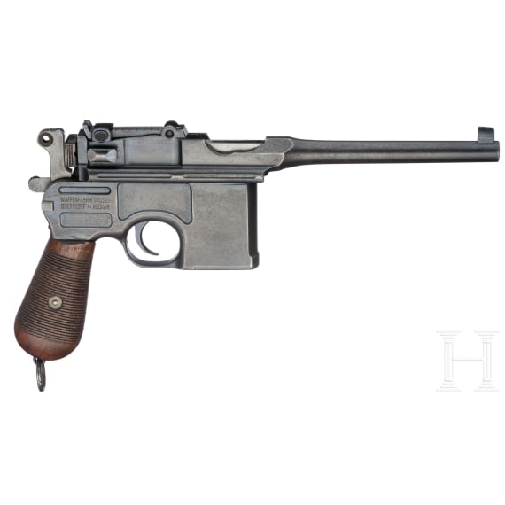 A Mauser C96 "Wartime Commercial", with matching shoulder stock and leather harness
