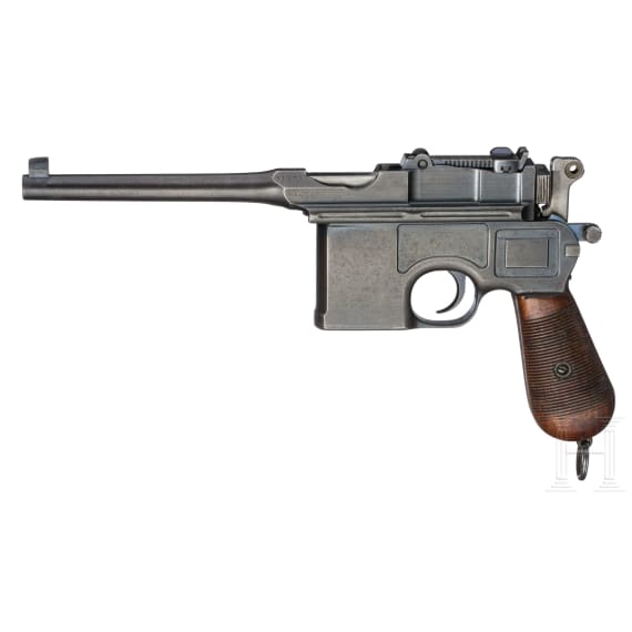 A Mauser C96 "Wartime Commercial", with matching shoulder stock and leather harness