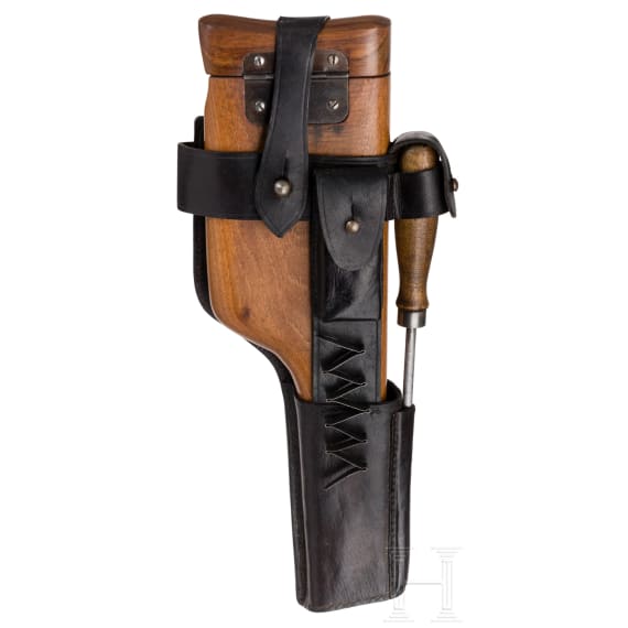 A Mauser C96 "Wartime Commercial", with matching shoulder stock and leather harness