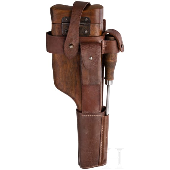 A Mauser C96 "Wartime Commercial" with shoulder stock