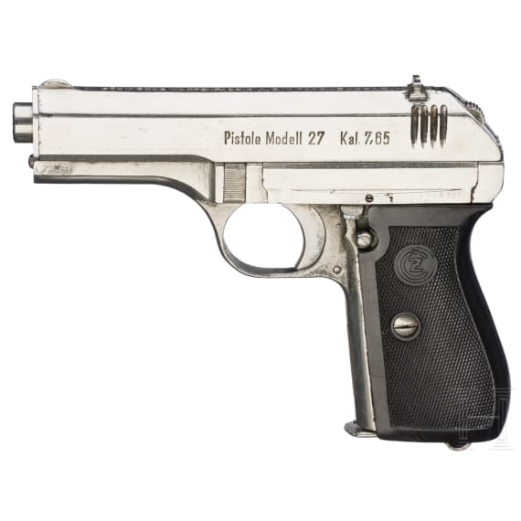 A CZ Mod. 27, nickel-plated