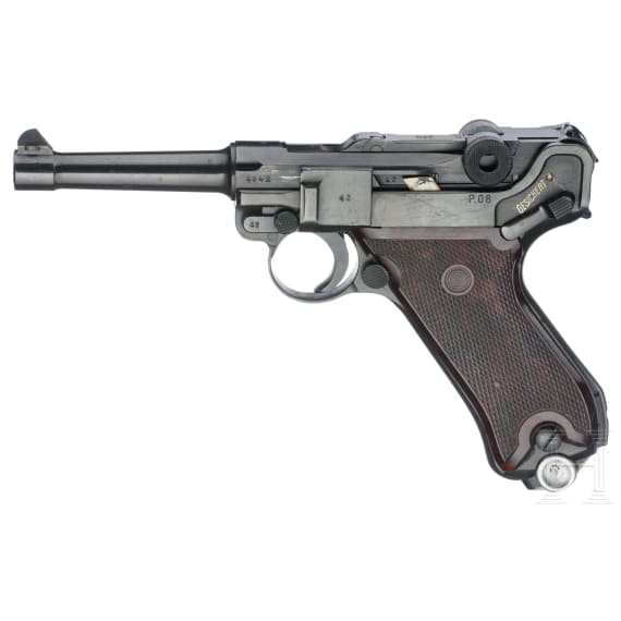 A Mauser Luger, code "byf", then GDR police