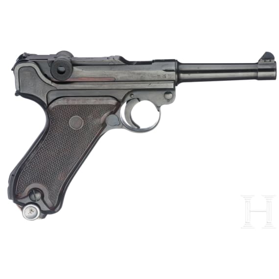 A Mauser Luger, code "byf", then GDR police