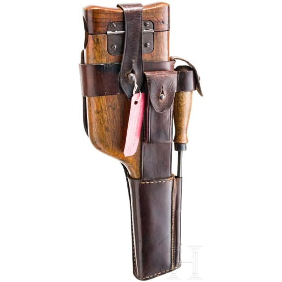 A Mauser C96 shoulder stock with harness, 1915