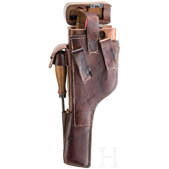 A Mauser C96 shoulder stock with harness, 1915