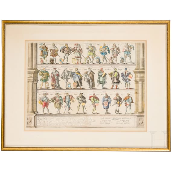 ORDINES SACRI ROMANI IMP. (TABVLA I & II), Antonie Wierix (Antwerpen um 1552 &ndash; um 1624), wohl 1603&ndash;1624