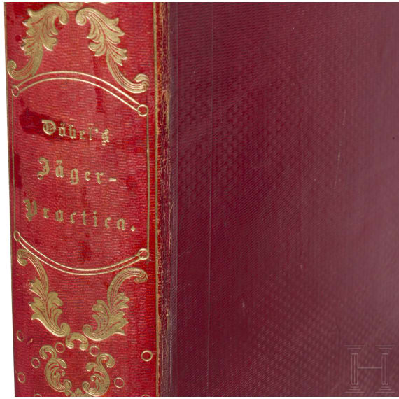 Erstausgabe von &bdquo;Er&ouml;ffnete J&auml;ger-Practica, oder der wohlge&uuml;bte und erfahrne J&auml;ger", Heinrich Wilhelm D&ouml;bel, Leipzig, Johann Samuel Heinsius, 1746