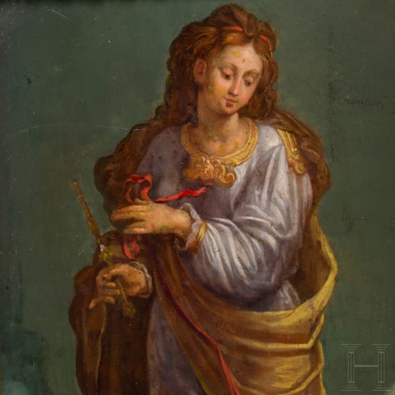 &bdquo;Heilige Margaretha", Anonym (wohl s&uuml;ddeutsch oder fl&auml;misch), um 1700