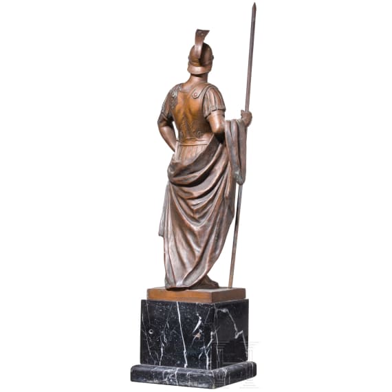 Bronze eines antikisierenden Kriegers, Hans Arnold (1864 Berlin &ndash; 1911 M&uuml;nchen), zugeschrieben, sp&auml;tes 19. bis fr&uuml;hes 20. Jhdt.