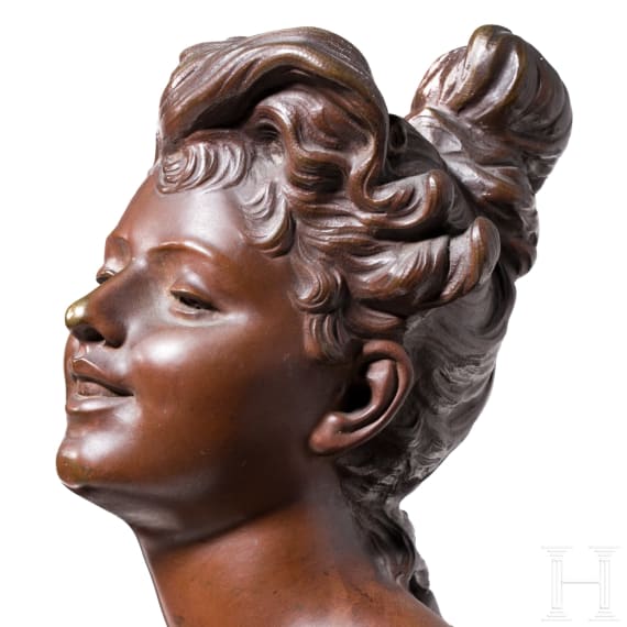 &bdquo;La Rieuse&ldquo;, Hippolyte Fran&ccedil;ois Moreau (Dijon 1832 &ndash; 1927 Neuilly-sur-Seine), um 1900