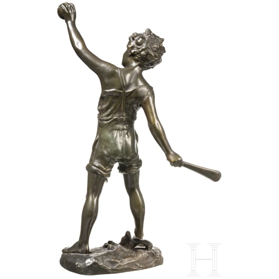Franz Iffland (1862 - 1935) - Kricket spielender Junge