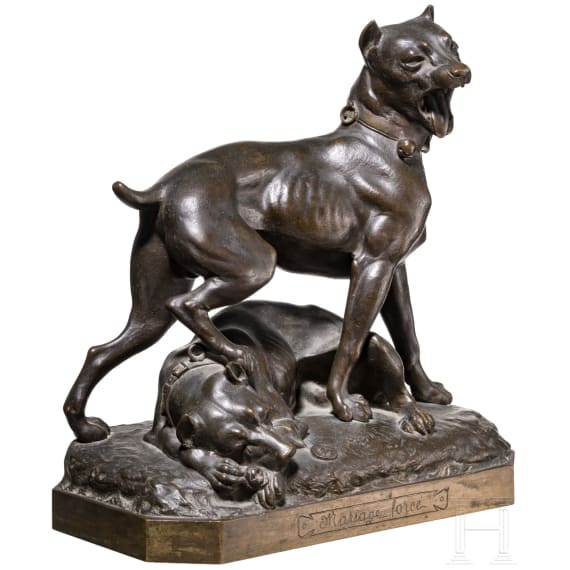 Auguste Louis Lalouette (1826 - 1883) - Bronzeskulptur "Marriage forc&eacute;", um 1860/70