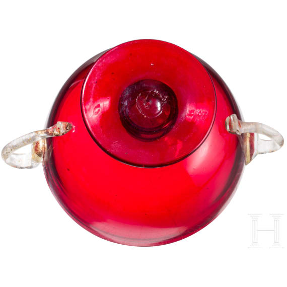 Henkel-Fu&szlig;schale, Murano, um 1900
